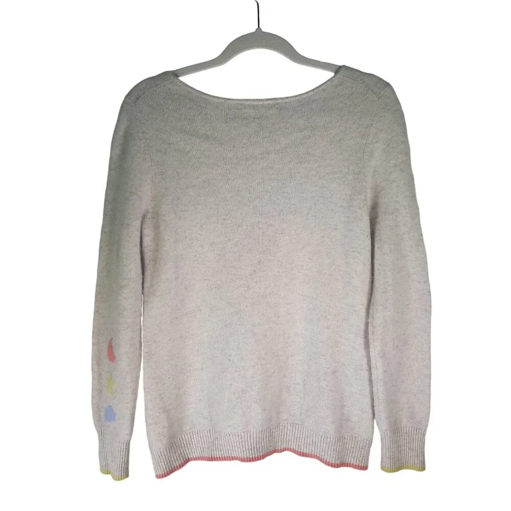 InCashmere Crew Neck Sunday Print 100% Cashmere Crew Neck - Picture 3 of 11